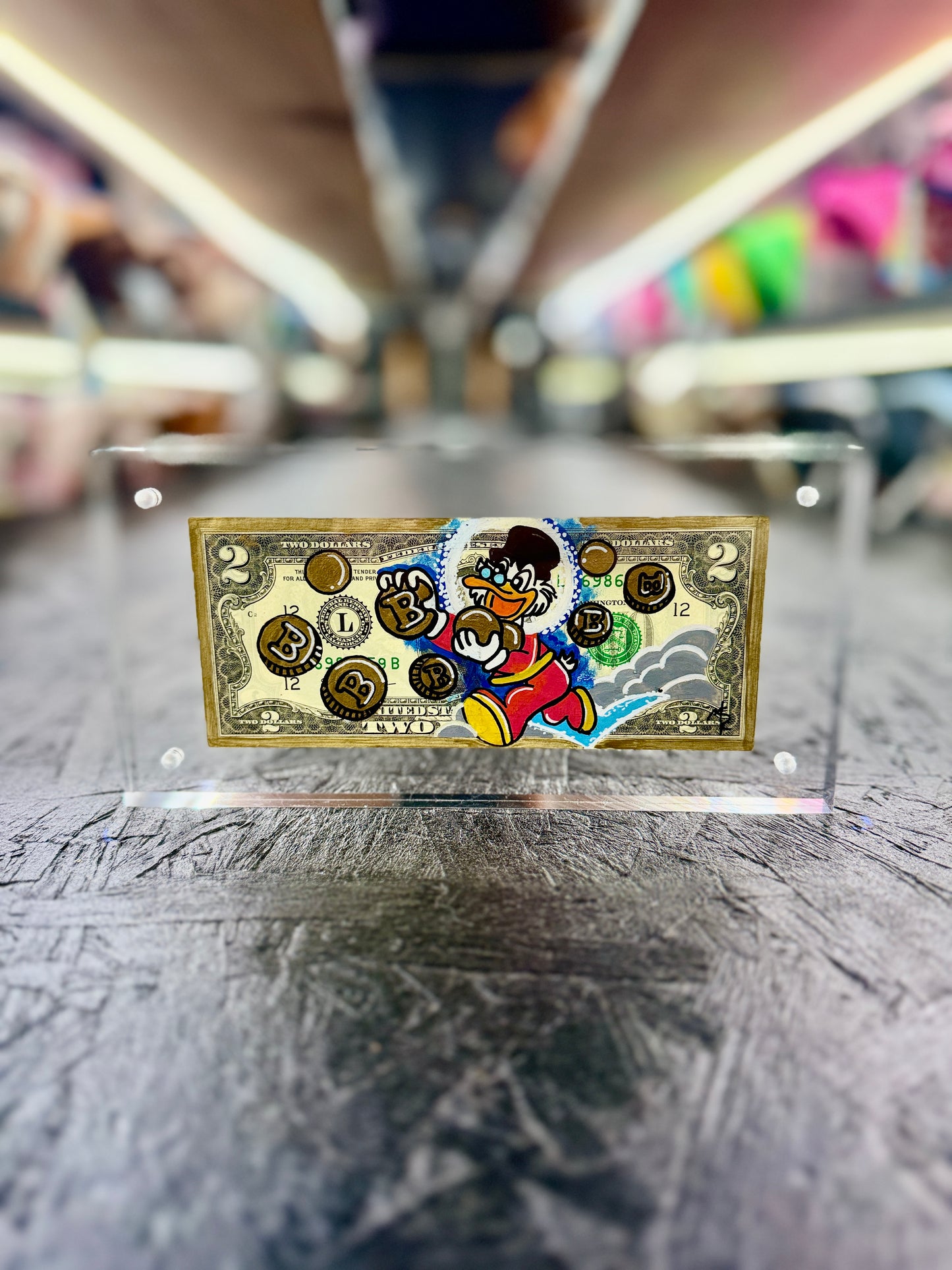 Scrooge McDuck $2 Dollar Bill Art 11.8