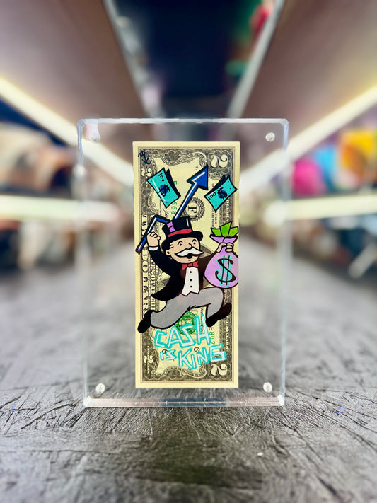 Mr Monopoly $2 Dollar Bill Art 30.5