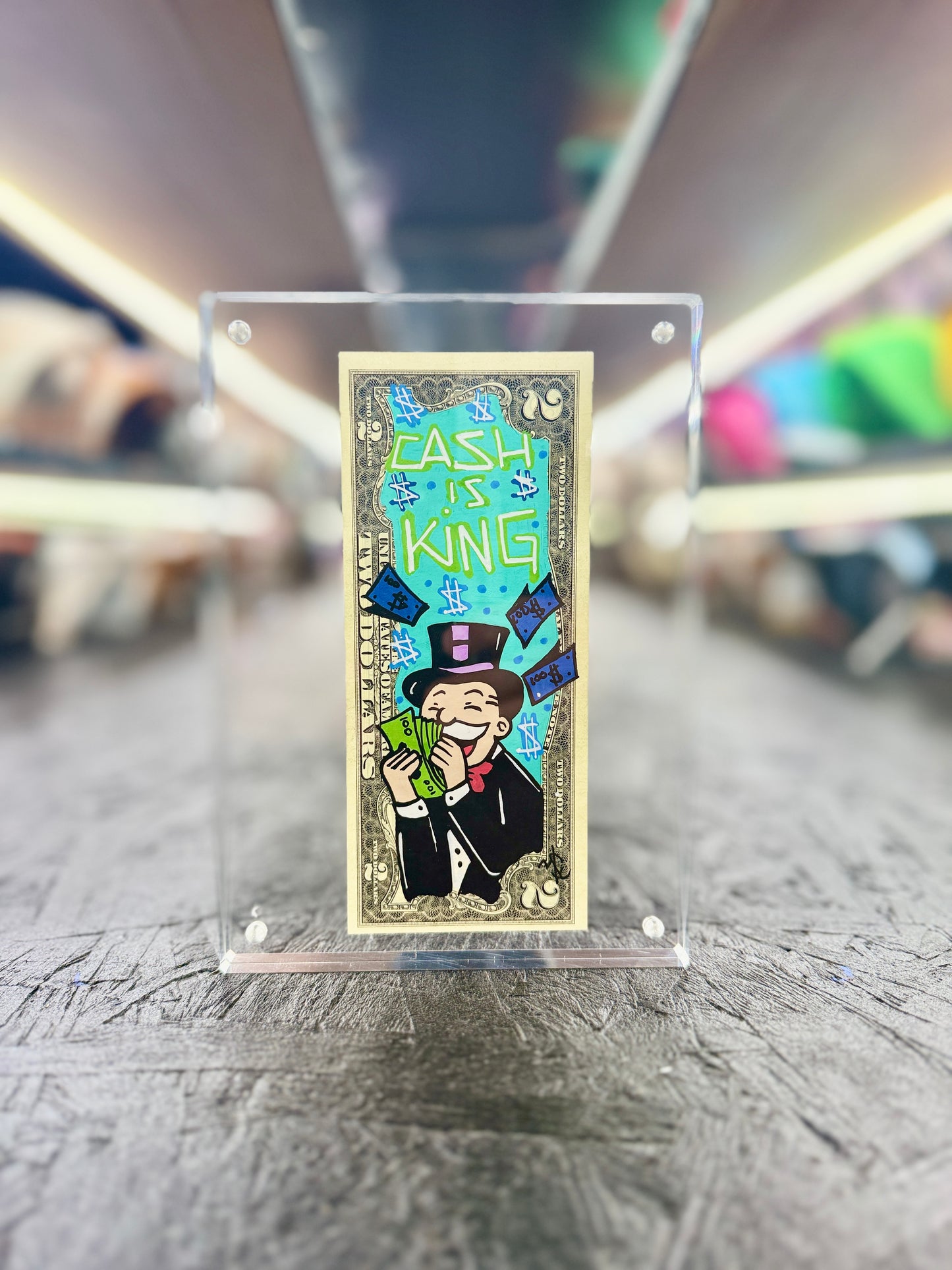 Mr Monopoly $2 Dollar Bill Art 30.8