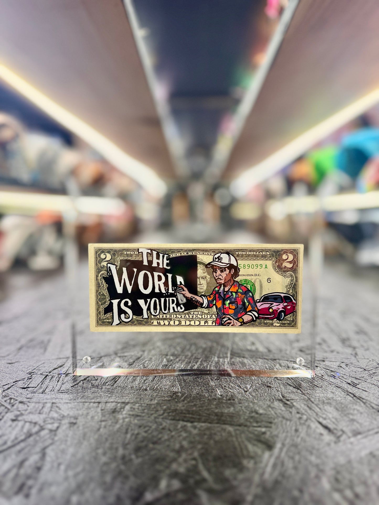 The World Is Yours $2 Dollar Bill Art