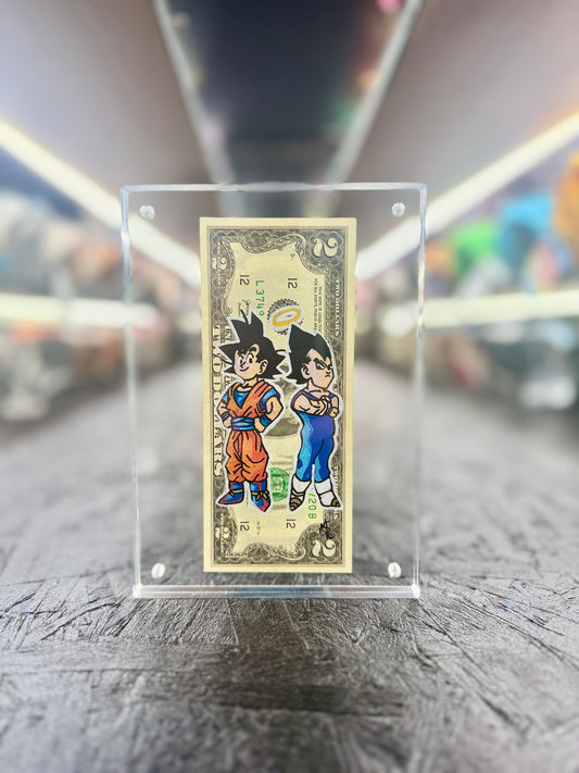 DBZ x2 $2 Dollar Bill Art