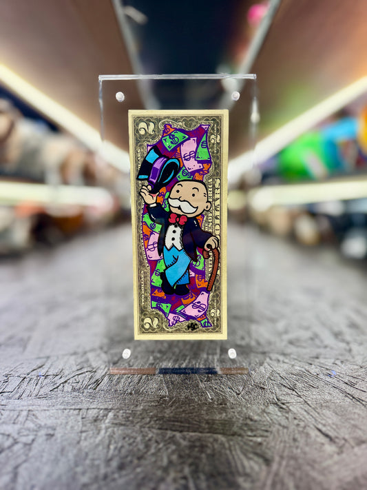 Mr Monopoly  $2 Dollar Bill Art 33.0