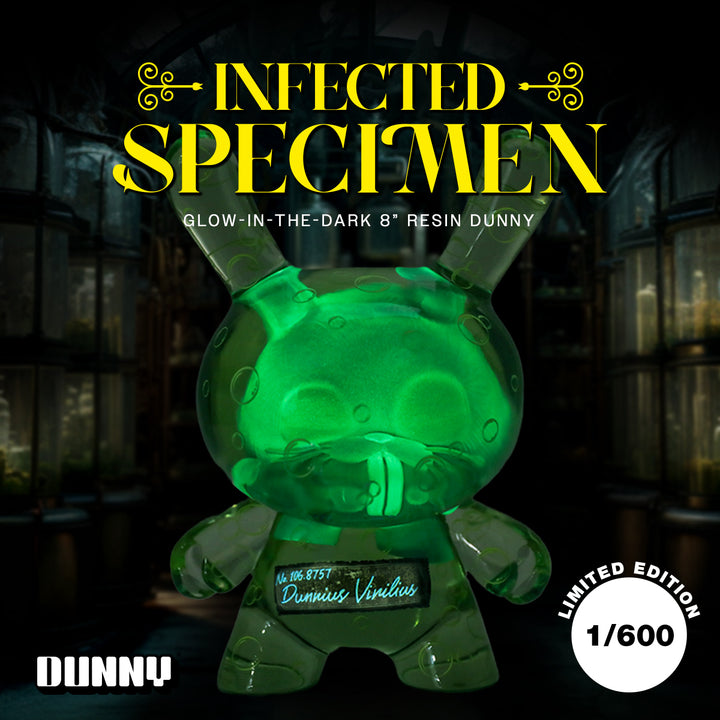 Infected Specimen Dunny 8” Glow-in-the-Dark Resin Art Figure (Limited Edition of 600)