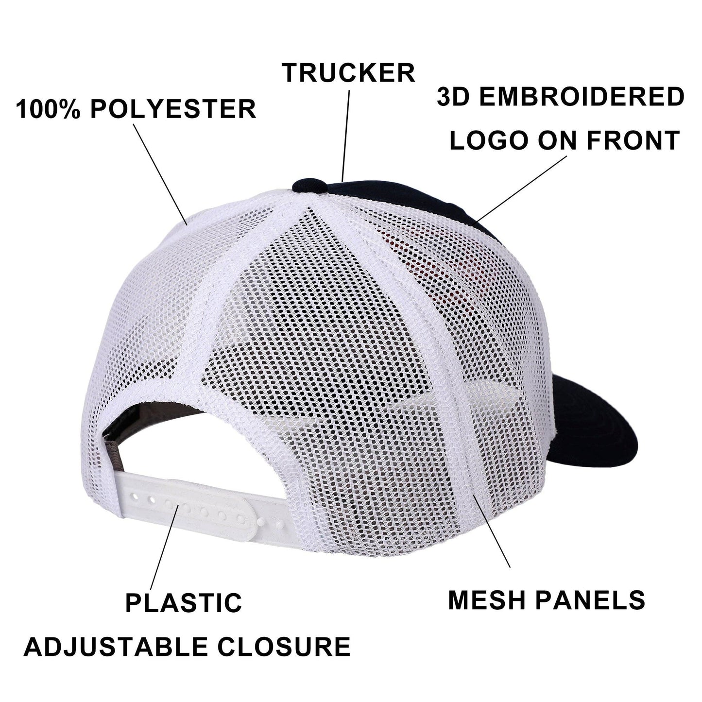 Superman 3D Embroidered Logo Navy Trucker Hat