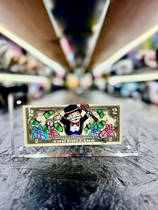 Mr Monopoly $2 Dollar Bill Art 12.0 - Shop Cool Tricks