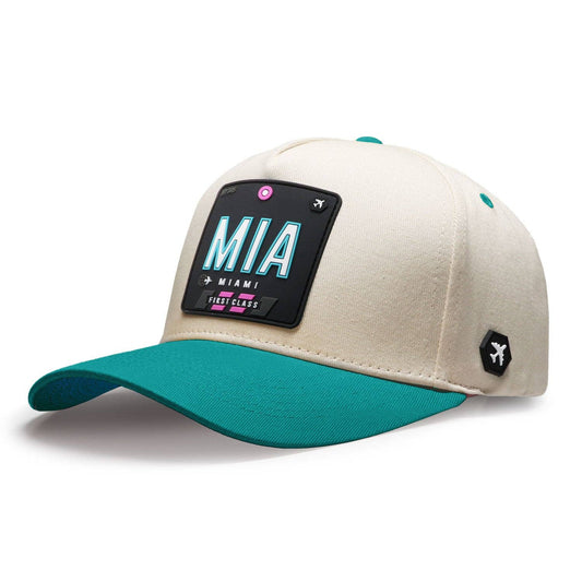 WRLD TAGS - Miami Classic Cap - Natural/Wave - Shop Cool Tricks