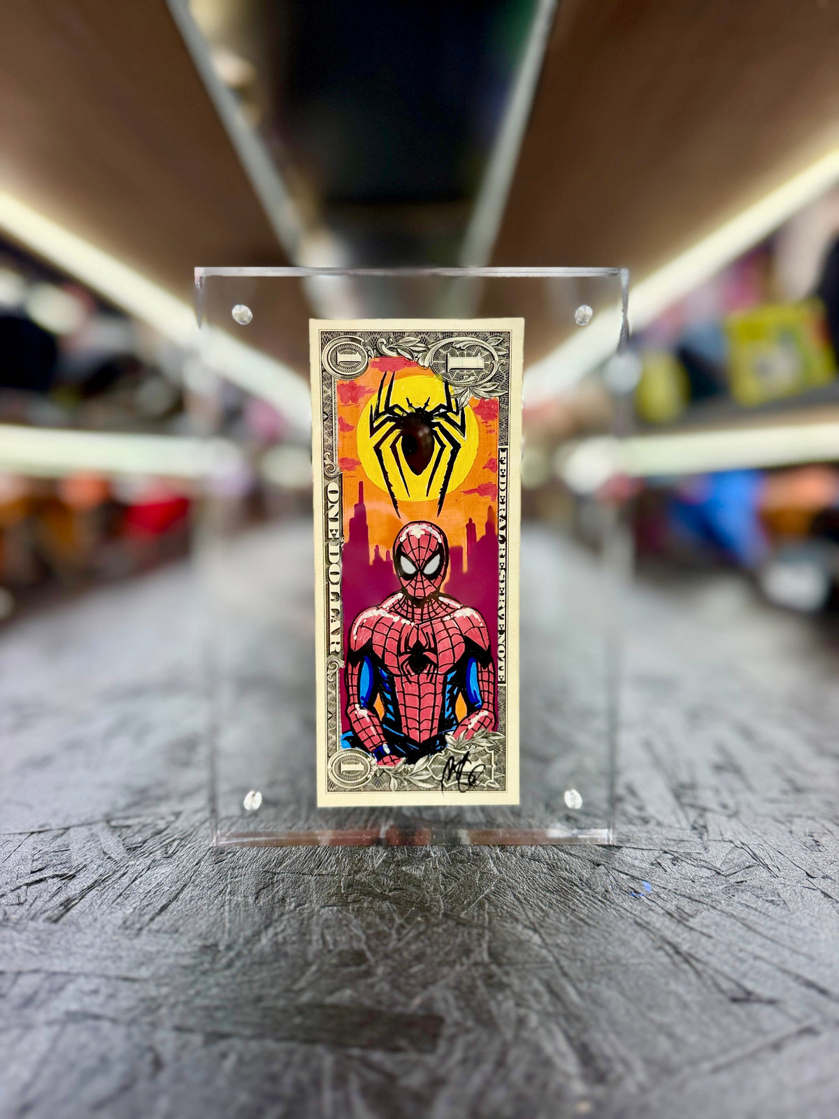 Spiderman $1 Dollar Bill Art 10.5