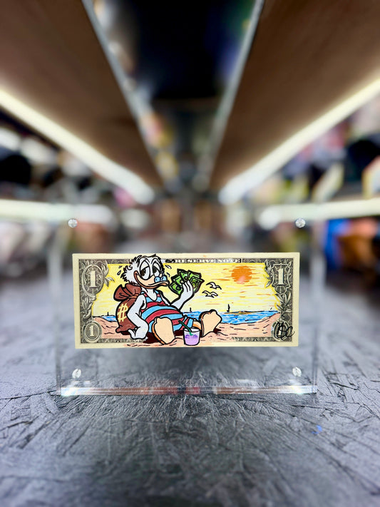 Scrooge McDuck $1 Dollar Bill Art 14.1