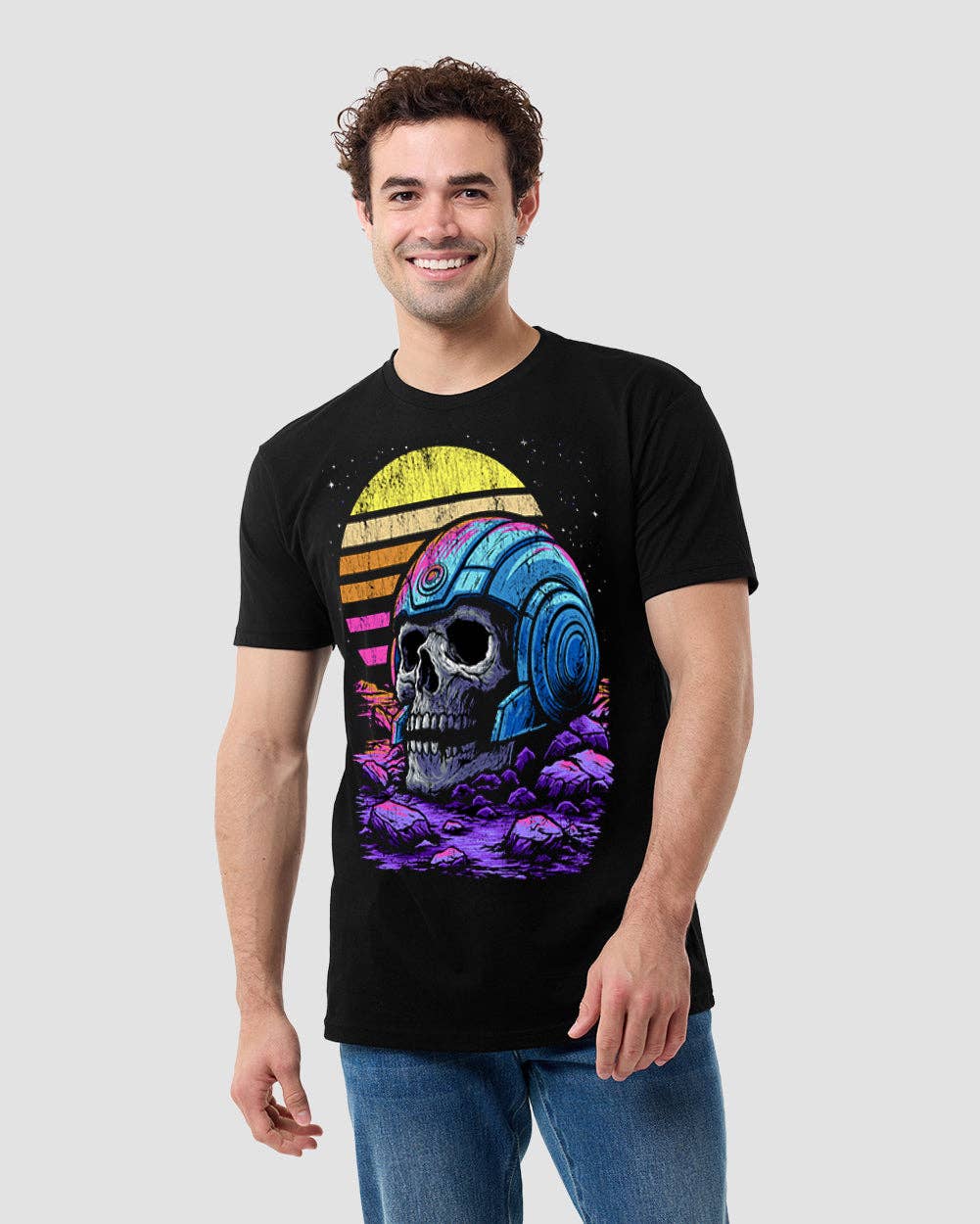 Men's Graphic Tee - Glow-in-the-Dark T-Shirt (Solar Decay)