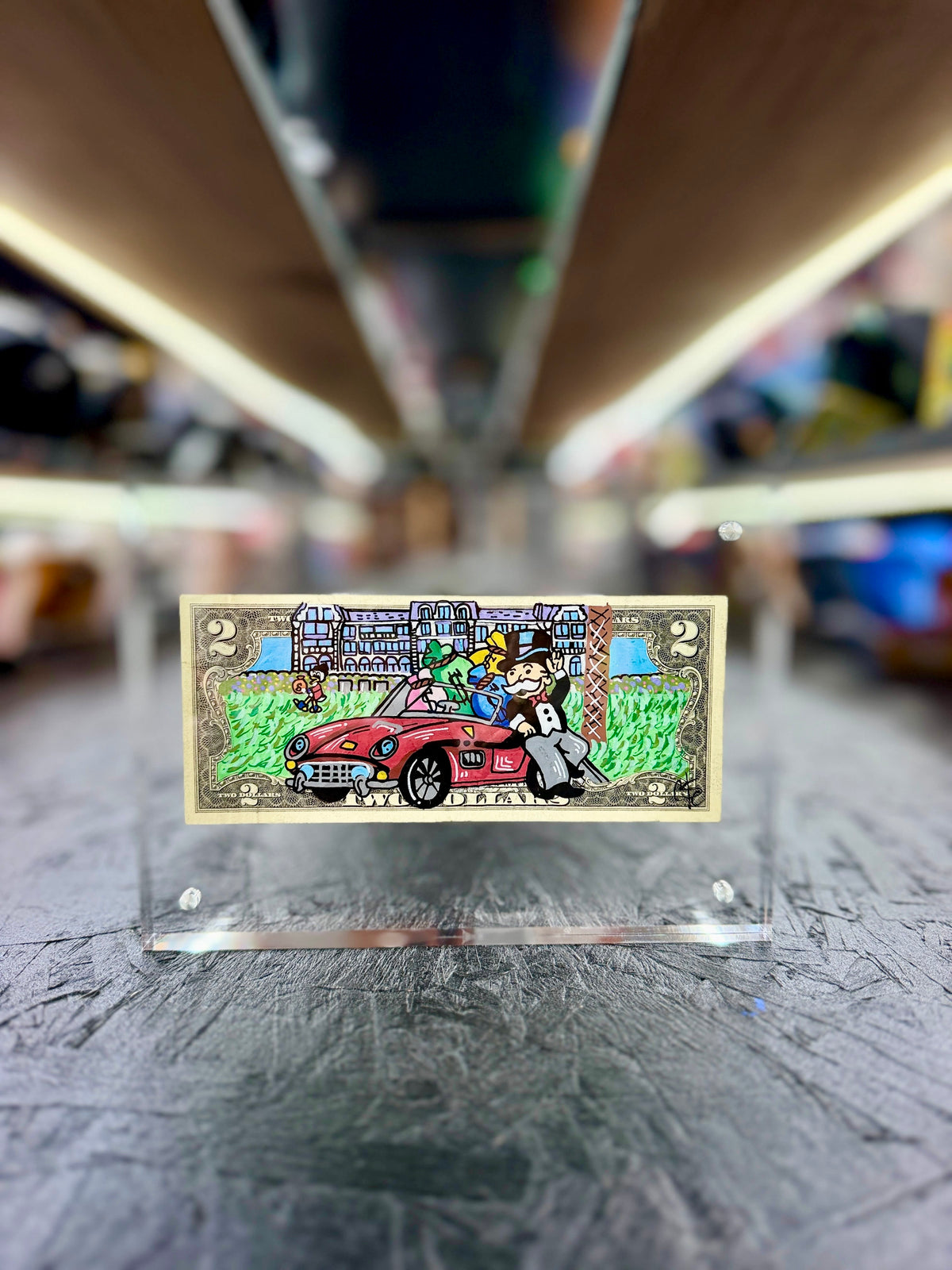 Mr Monopoly $2 Dollar Bill Art 51.7