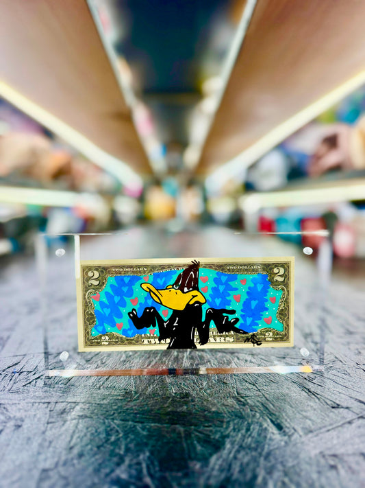Daffy Duck $2 Dollar Bill Art 3.0