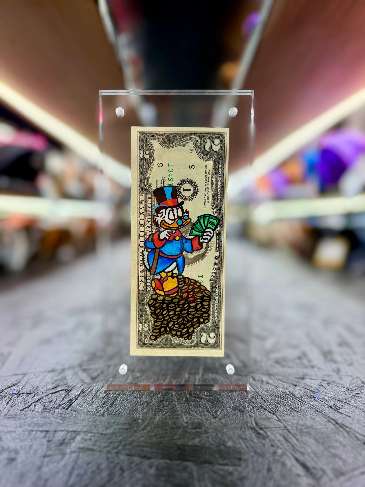 Scrooge McDuck $2 Dollar Bill Art 12.6