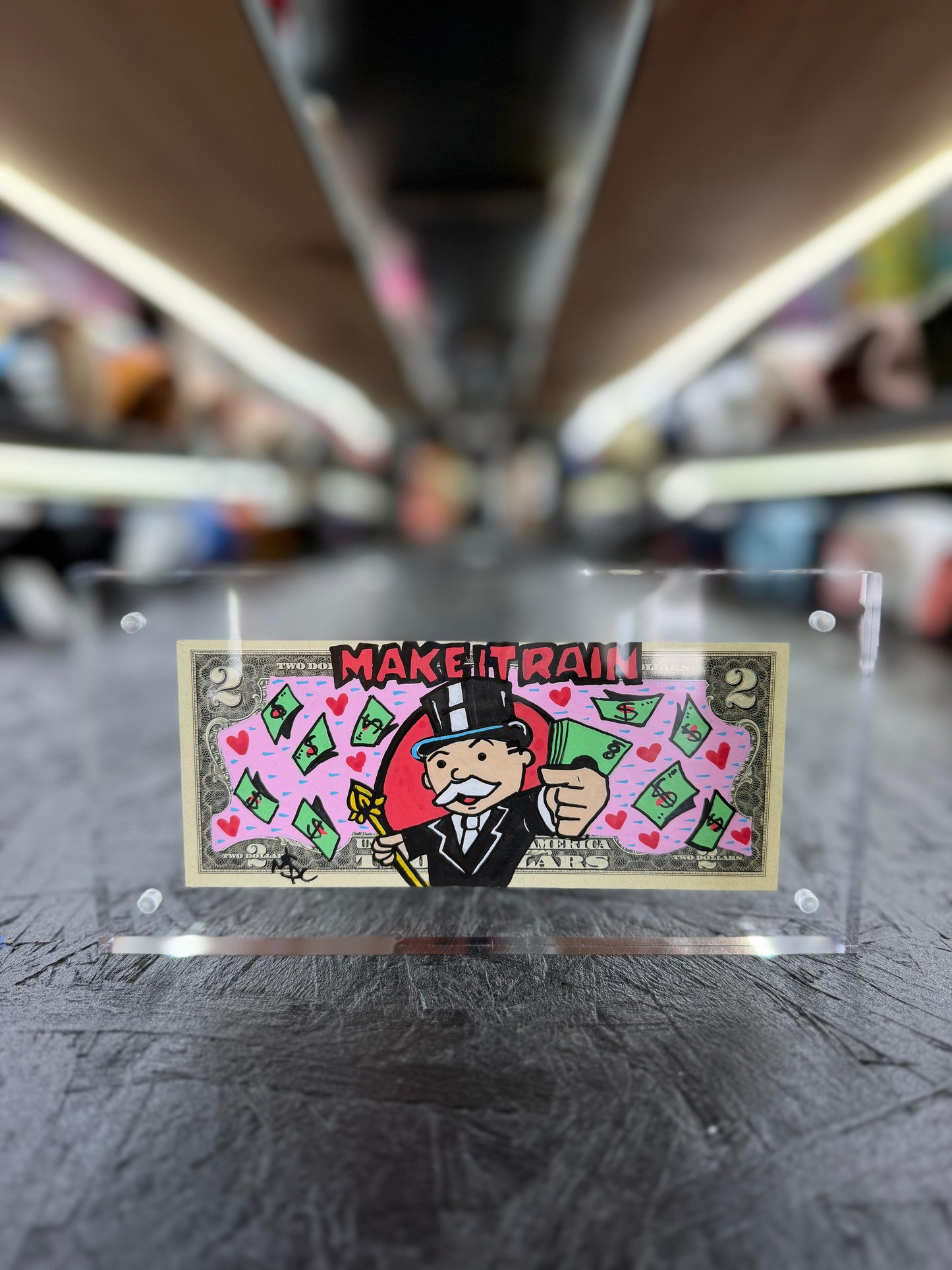 Mr Monopoly $2 Dollar Bill Art 11