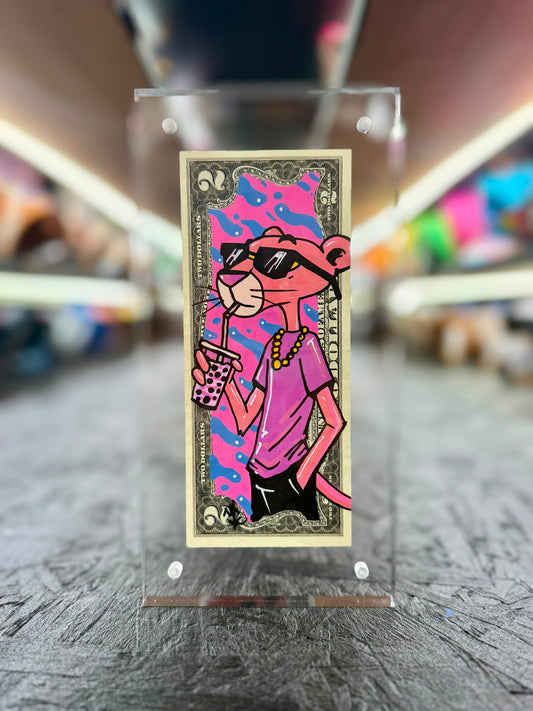 Pink Panther $2 Dollar Bill Art 10.1