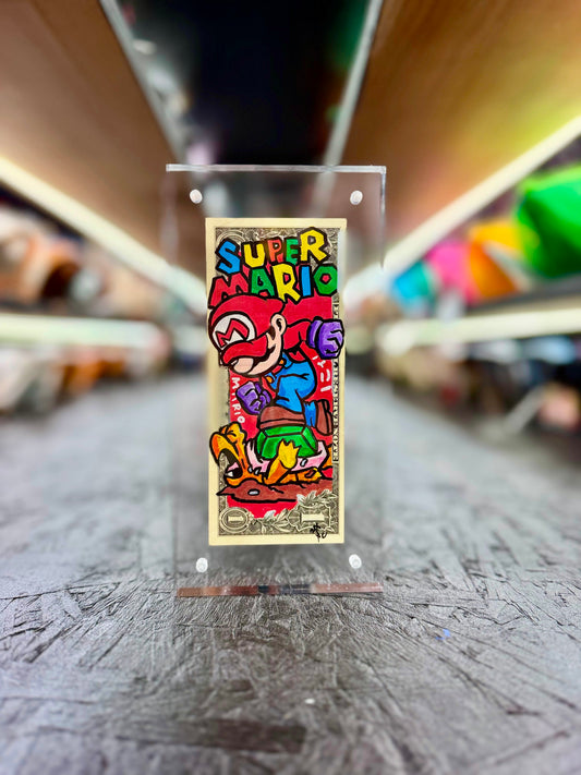 Mario $1 Dollar Bill Art 4.0