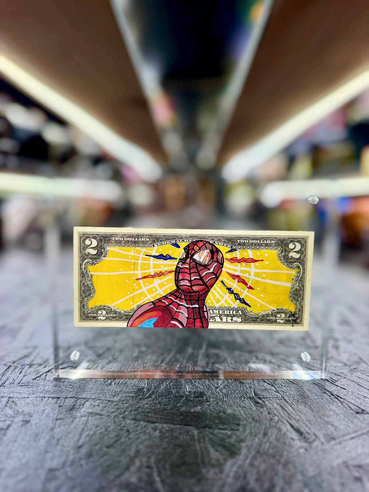 Spiderman $2 Dollar Bill Art 10.2