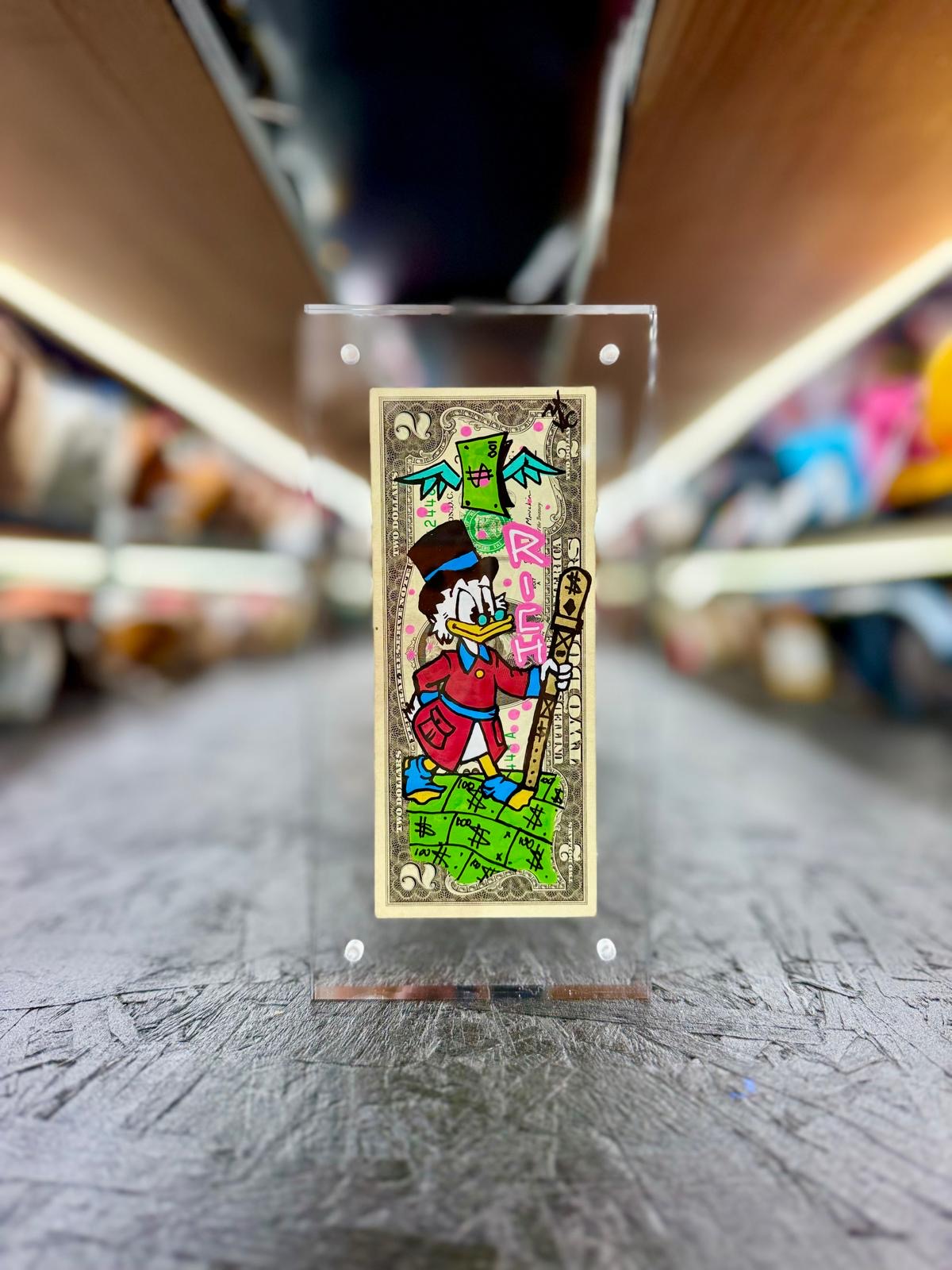 Scrooge McDuck $2 Dollar Bill Art 12.0