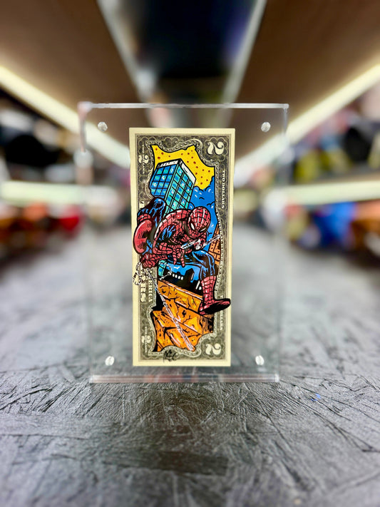 Spiderman $2 Dollar Bill Art 10.4