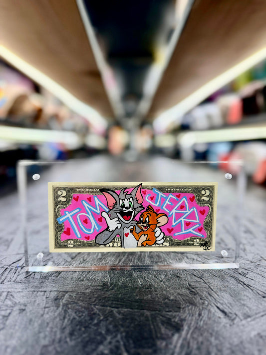 Tom & Jerry $2 Dollar Bill Art
