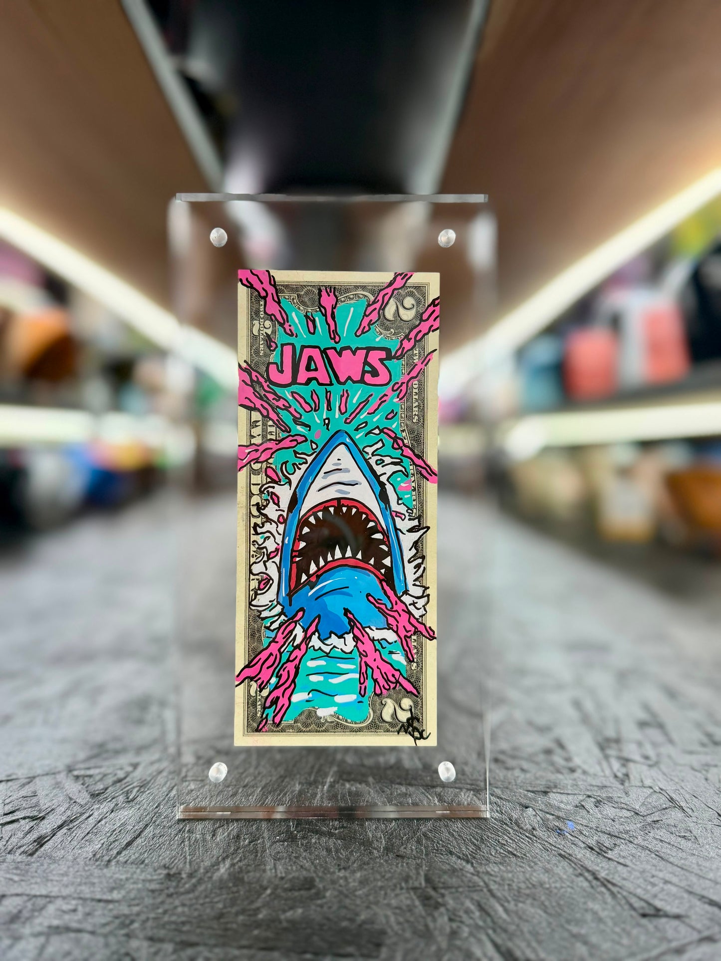Jaws $2 Dollar Bill Art 8.0
