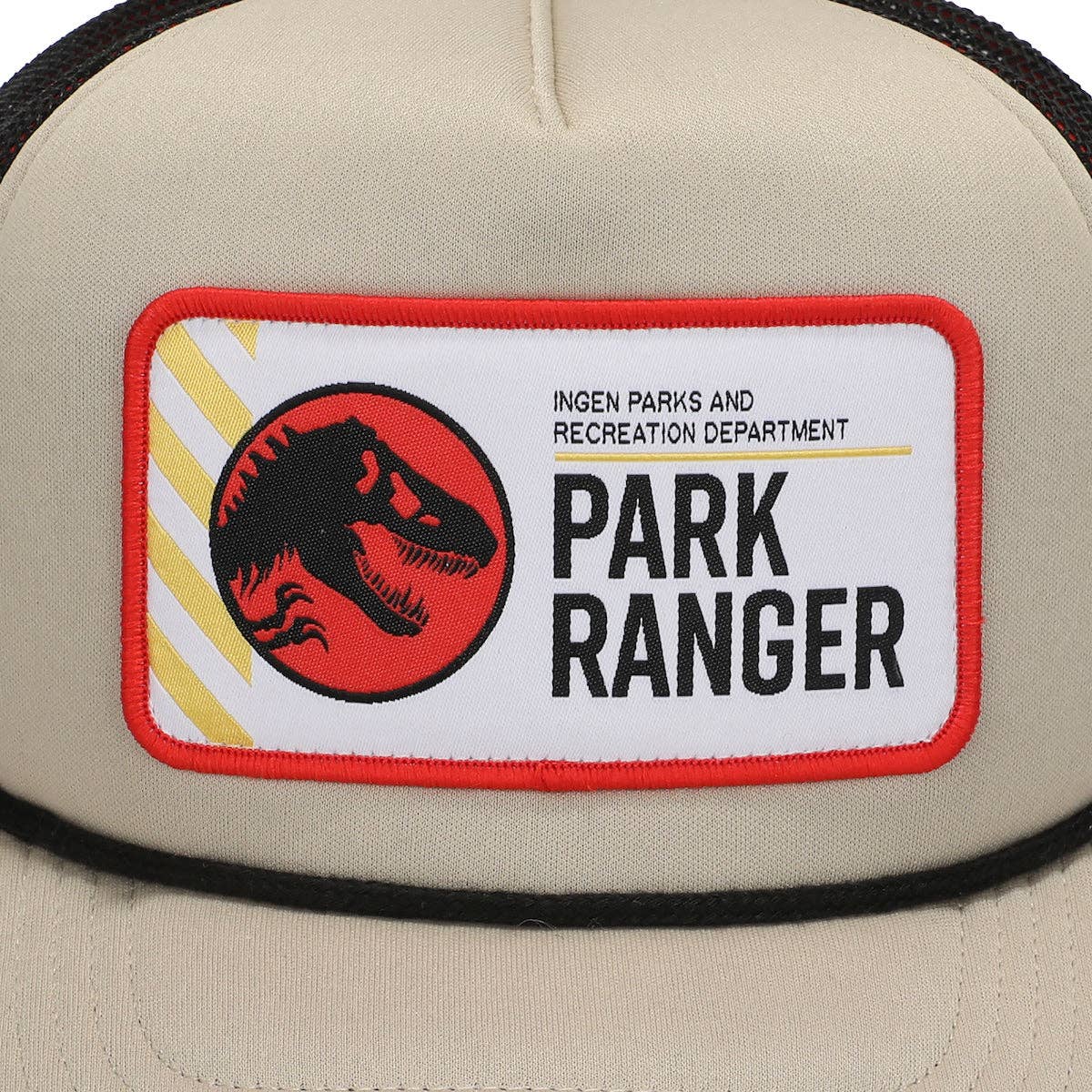 Jurassic Park Ingen Park Ranger Men's Tan Foam Trucker Hat - Shop Cool Tricks