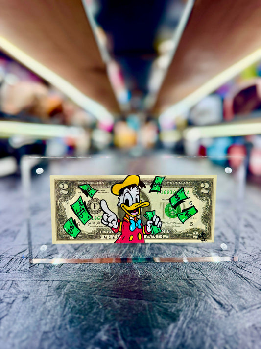 Donald Duck $2 Dollar Bill Art 2.0