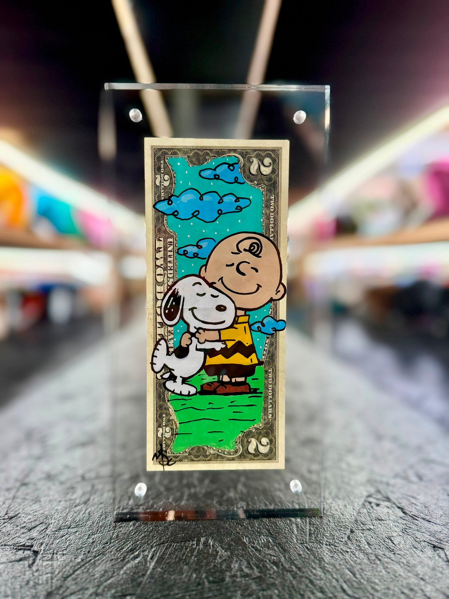 Snoopy $2 Dollar Bill Art 11.5