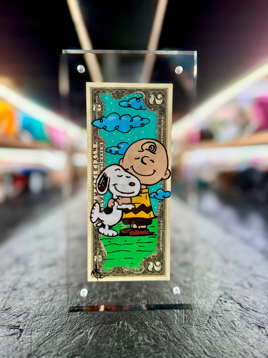 Snoopy $2 Dollar Bill Art 11.5