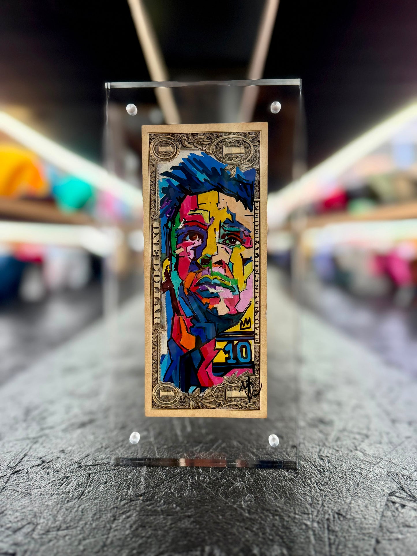 Messi $1 Dollar Bill Art 4.0