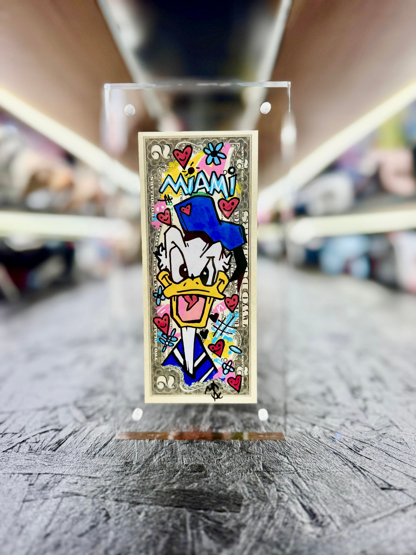 Donald Duck $2 Dollar Bill Art