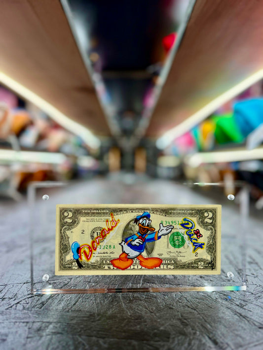 Donald Duck $2 Dollar Bill Art 6.0