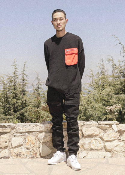 Konus Men's Oversize Sweater in Black