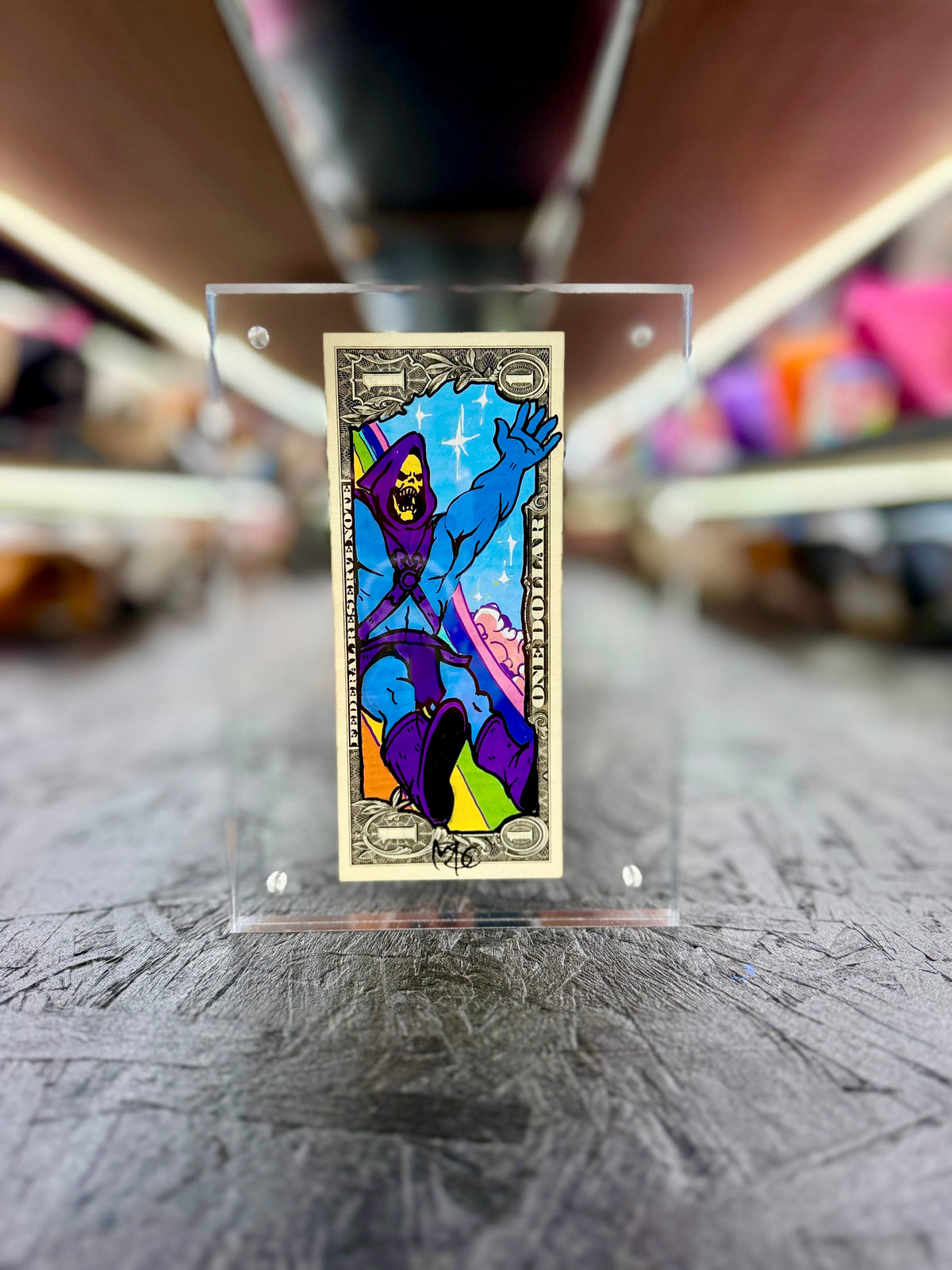 M.O.U Skeletor $1 Dollar Bill Art 1.0