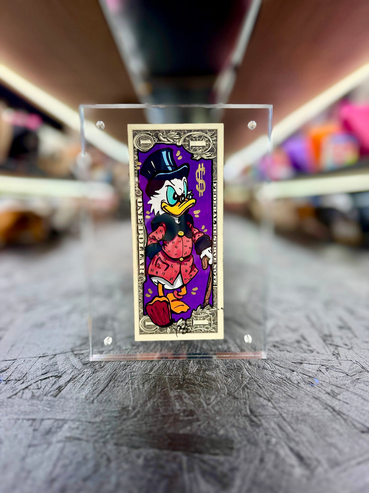 Scrooge McDuck $1 Dollar Bill Art 13