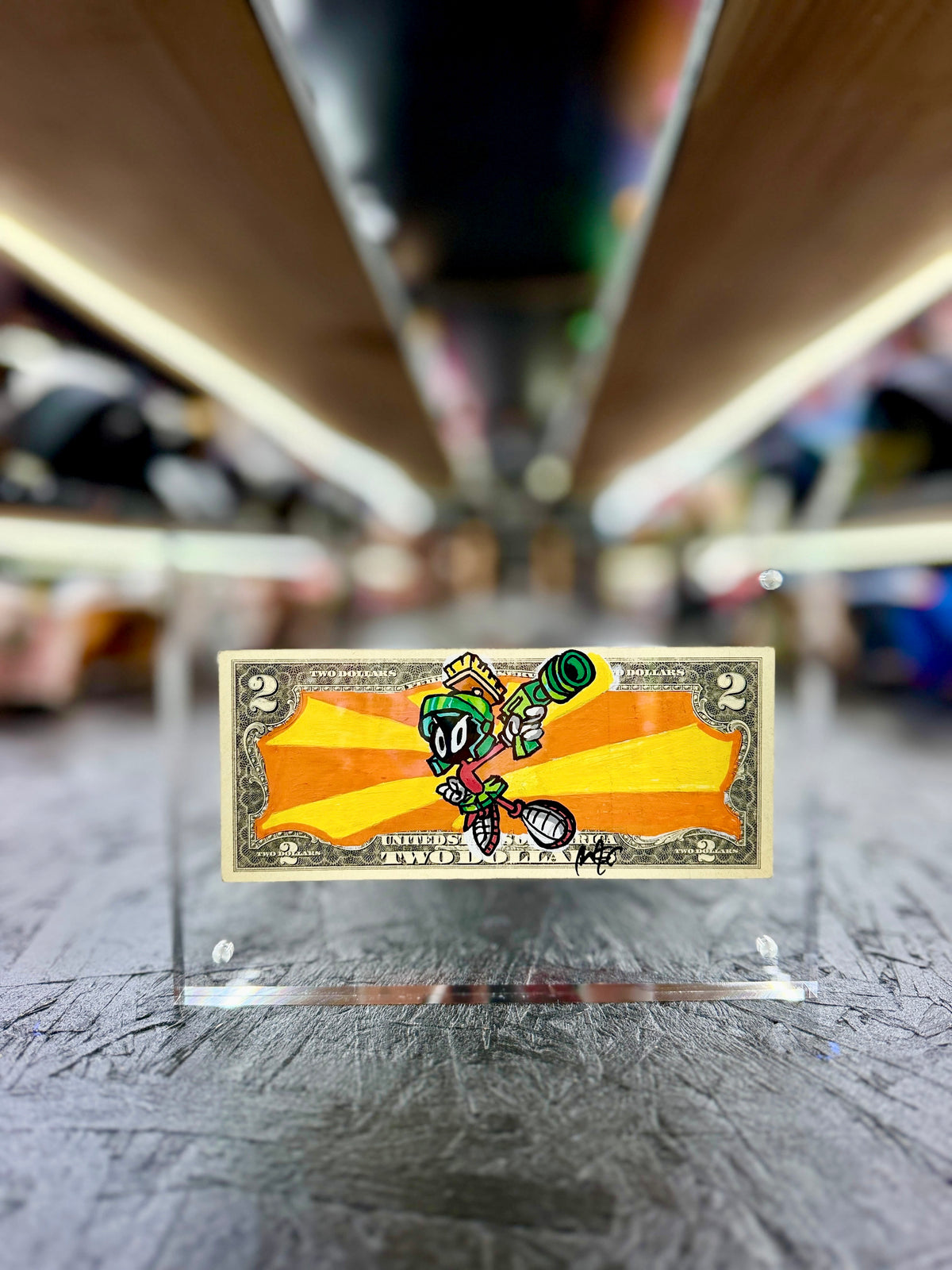 Marvin The Martian $2 Dollar Bill Art 10.2