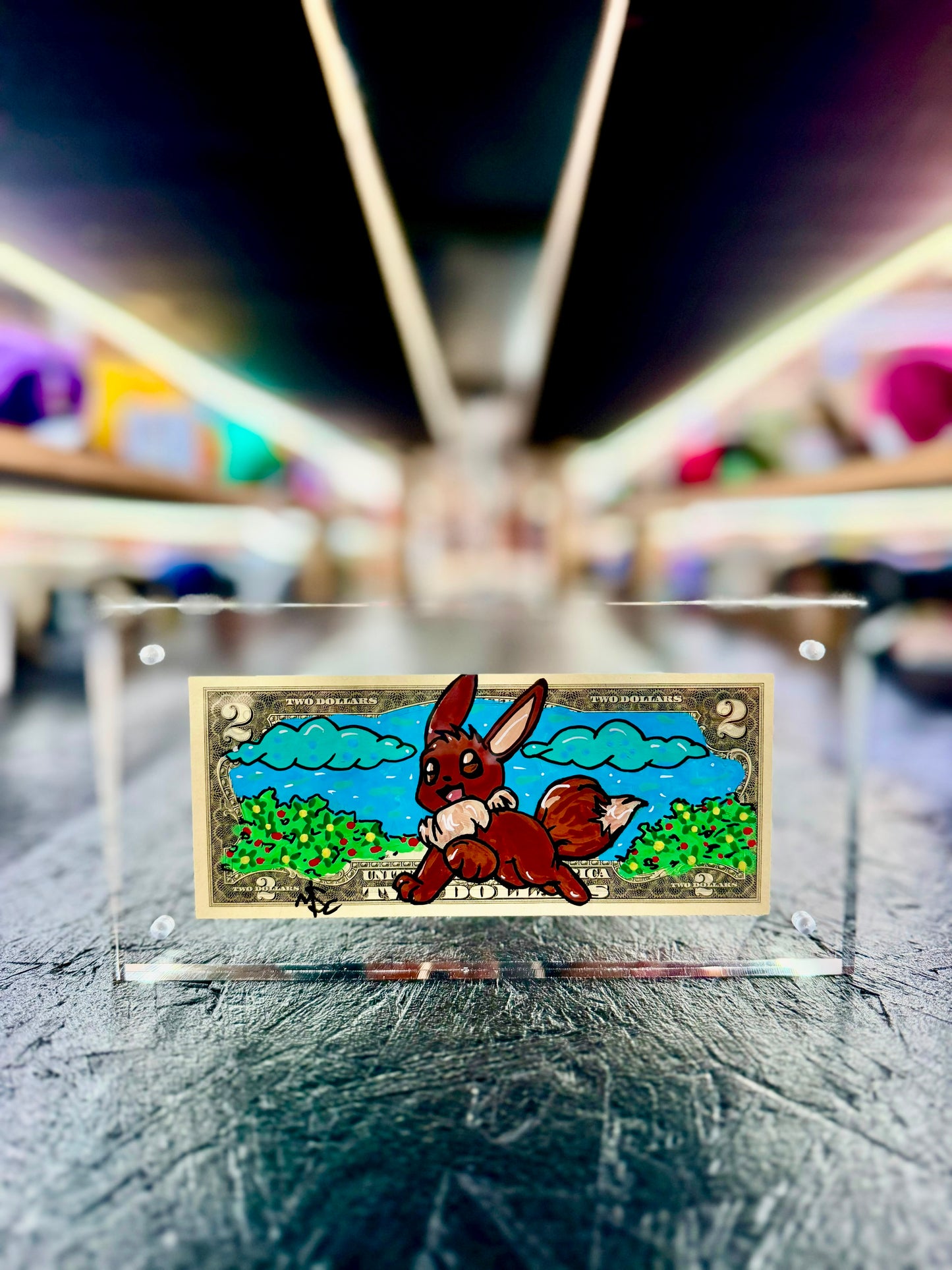 Pokemon "Eevee" $2 Dollar Bill Art 4.0
