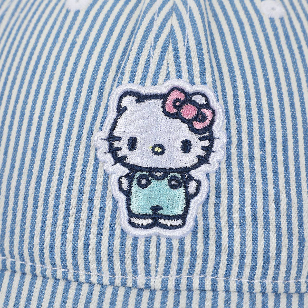 Hello Kitty Pin Stripe Embroidered Hat - Shop Cool Tricks