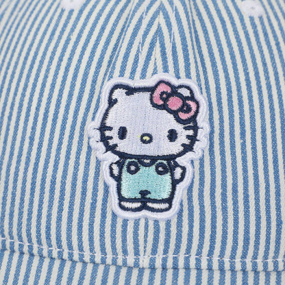 Hello Kitty Pin Stripe Embroidered Hat - Shop Cool Tricks