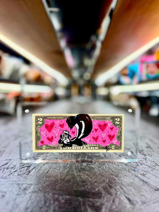 Pepé Le Pew  $2 Dollar Bill Art 1.0