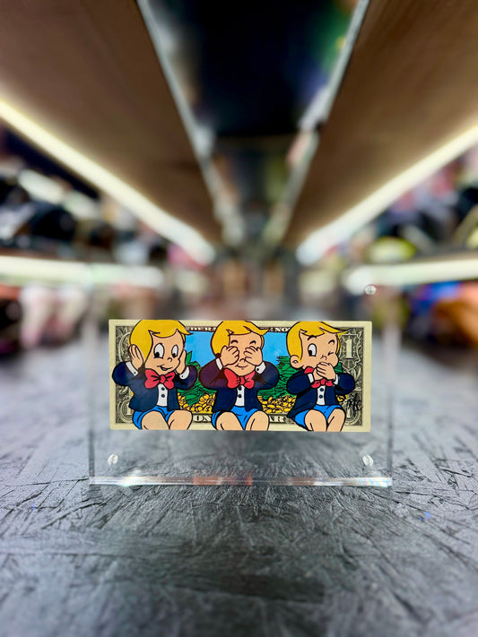 Richie Rich $1 Dollar Bill Art 17.5