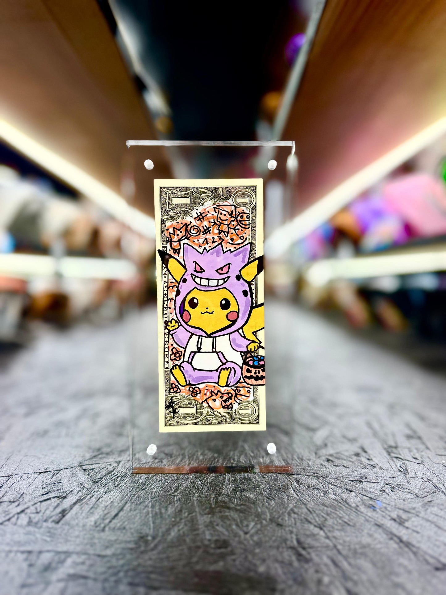 Pokemon "Pikachu" $1 Dollar Bill Art 10.5