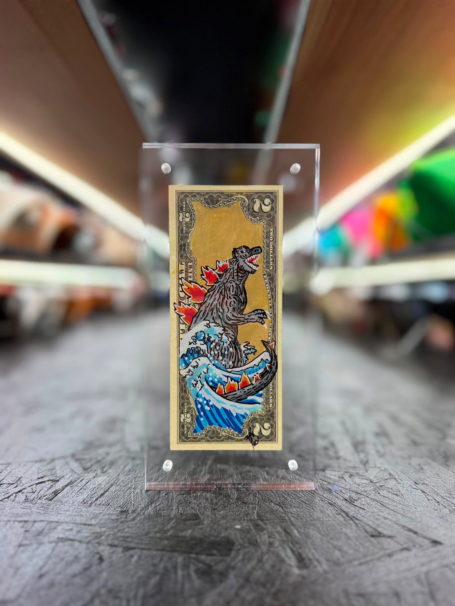 Godzilla $2 Dollar Bill Art 3.0
