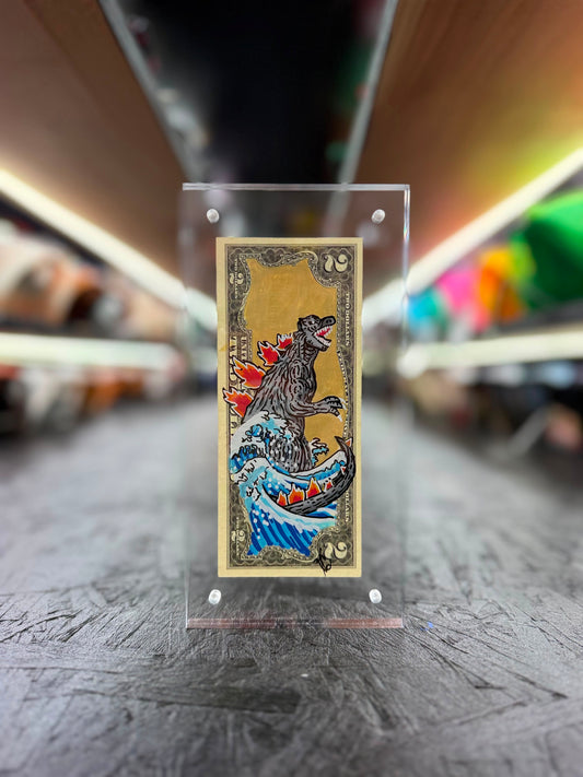 Godzilla $2 Dollar Bill Art 3.0