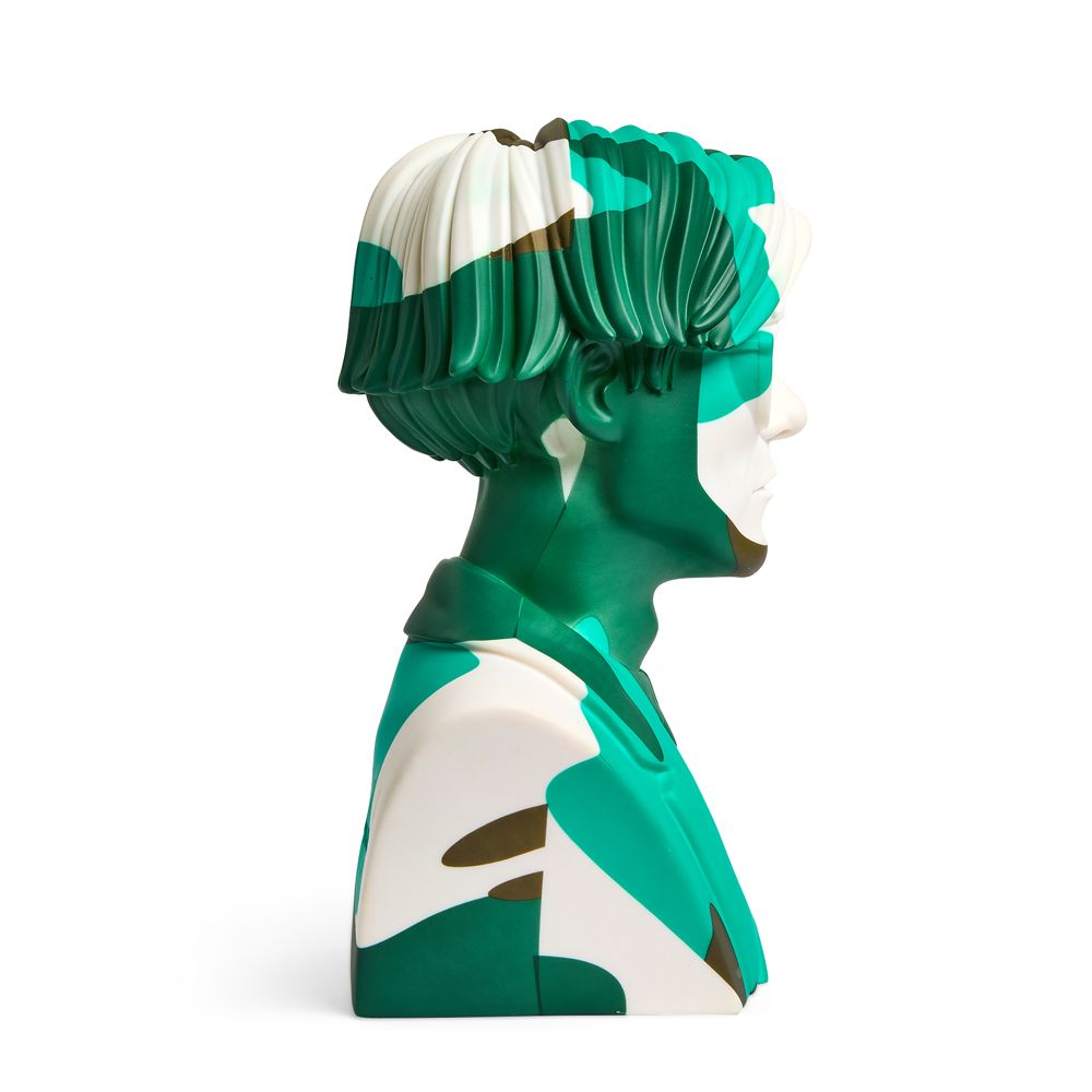 ANDY WARHOL 12 IN BUST GREEN CAMOUFLAGE- Kidrobot