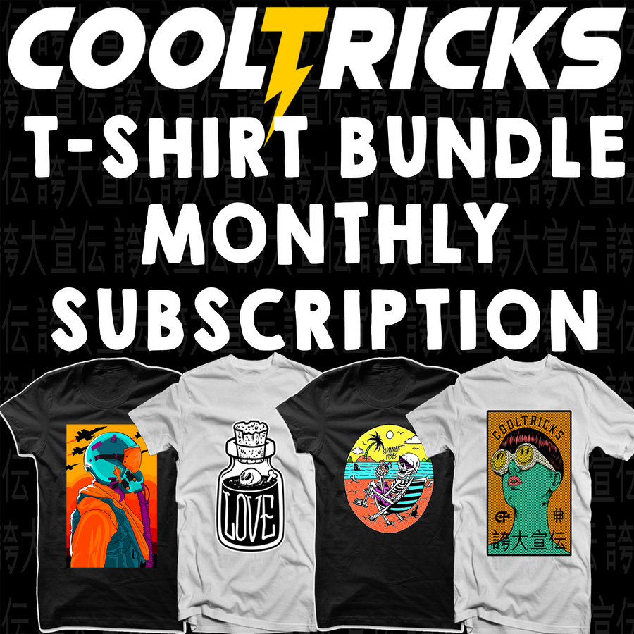 5 T-SHIRTS SUBSCRIPTION MONTHLY BOX - Shop Cool Tricks